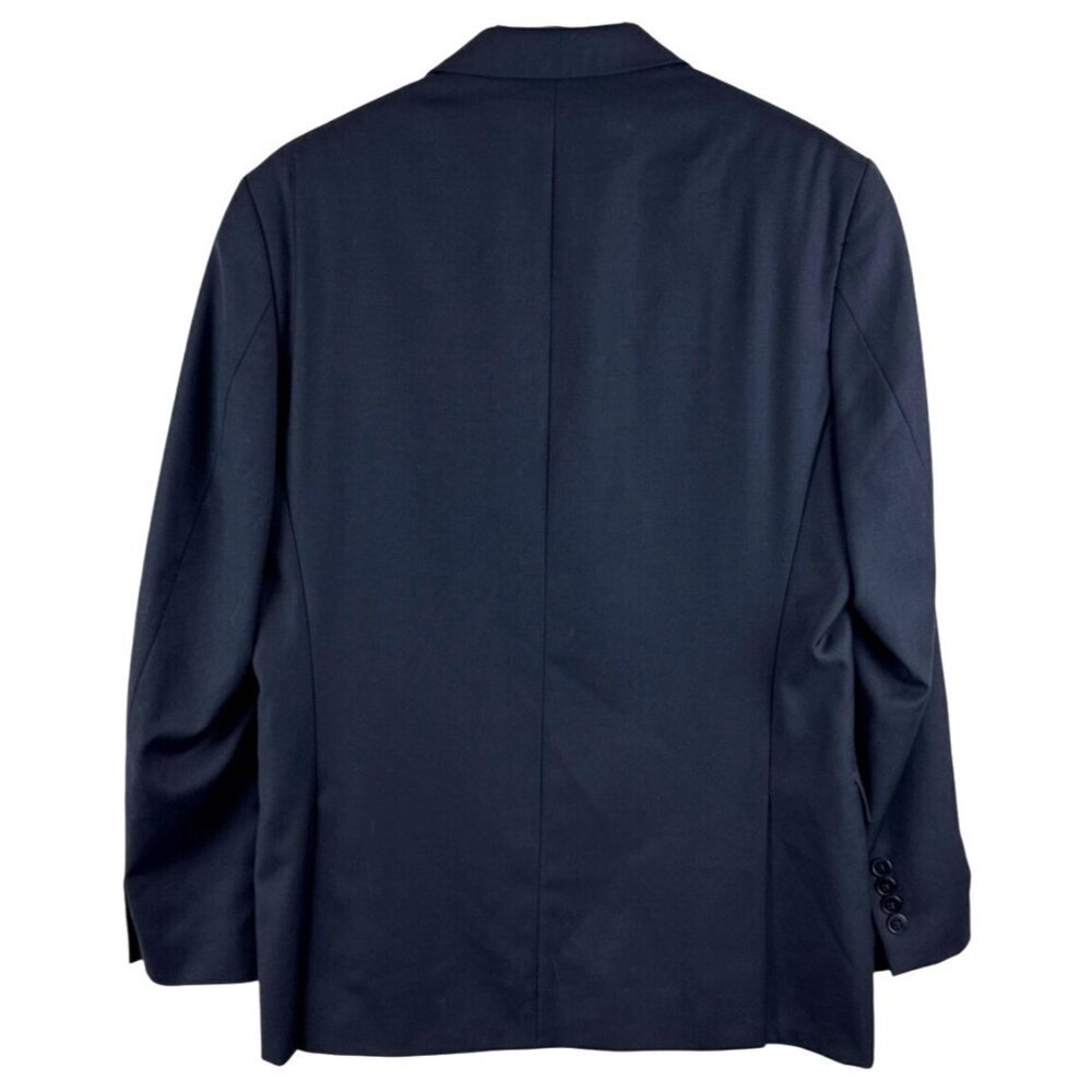 Calvin Klein Men's Blazer 100% Wool Navy Blue Lined Two Button Sport Coat 40R - Picture 4 of 11